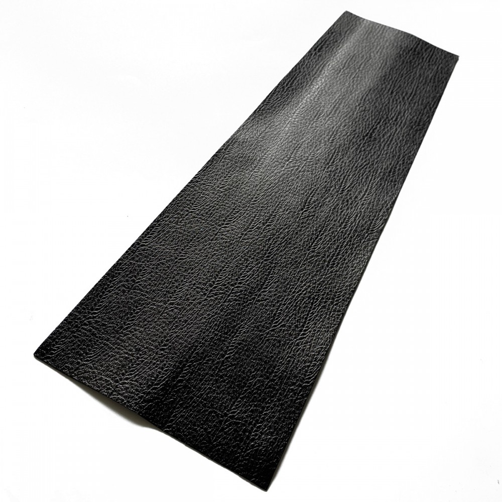 Black Leaf Embossed Cowhide Leather